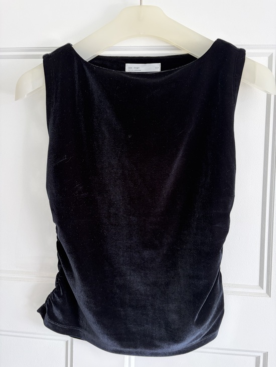 OAK + FORT Tops - OAK+FORT Velvet sleeveless top